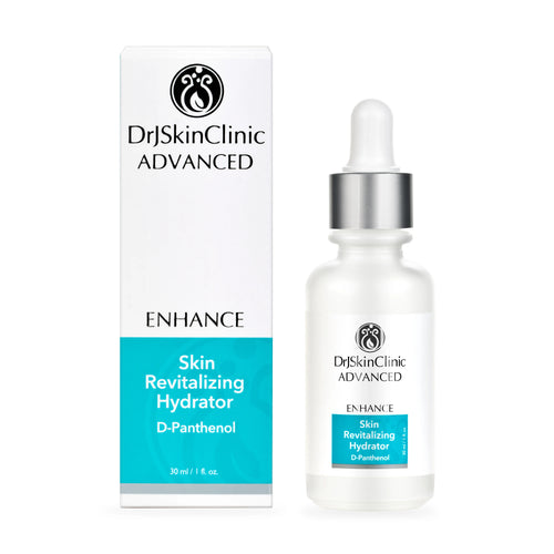DrSkinClinic Advanced Enhance Skin Revitalizing Hydrator with D-Panthenol shown with product box on a white background.